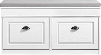 SoBuy Sobuy Mueble Zapatero Estanter&iacute;a Zapatero Banco Zapateros Entrada - 2 Bisagras Con Almohadilla Desmontable, Caja De Almacenamiento Estante Para Entrad