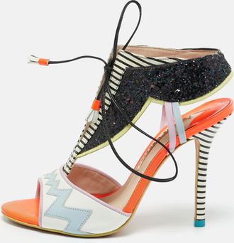 Sophia Webster Multicolor Glitter And Leather Riko Sandals