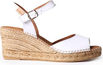 Toni Pons Peep Toe Wedge Espadrille - Sia 6 WHITE
