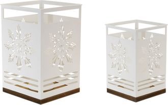 Melrose International Snowflake Cut - White, Brown