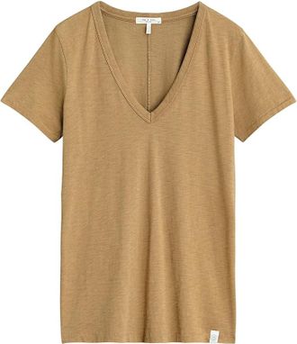 Rag & Bone Womens The Slub Vee, Khaki