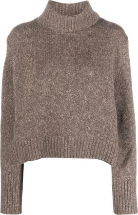 Polo Ralph Lauren Bruine Wol Kasjmier Casual Pullover Sweater - Dames - Coltruien - Bruin - XL - Wol - Truien & Vesten