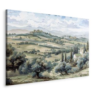 OEM Imagen - Paisaje Con Campos Verdes Y &Aacute;rboles, Vista Soleada De La Toscana / Paisaje Con Campos Verdes Soleados