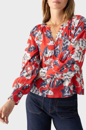 Sanctuary Garden Button Front Blouse In Etching Floral
