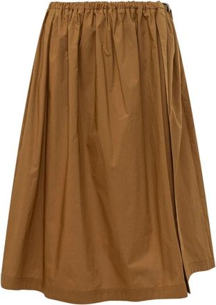 Pinko Calimera Midi Rok - Dames - Midirokken - Bruin - S - Katoen - Rokken