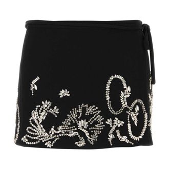 Dries Van Noten Short Skirts, female, Black, Size: L Gabrina Mini Skirt