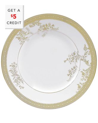 Wedgwood Vera Wang For Wedgwood 8In Vera Lace Gold Salad Plate With $5 Credit