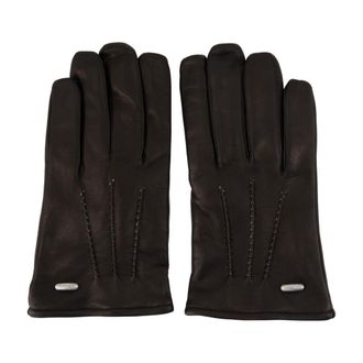 Our Legacy Mens Leather Gloves Black Calfskin