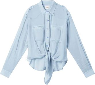 Isabel Marant Valiane Tie-Detail Cotton Shirt Clothing
