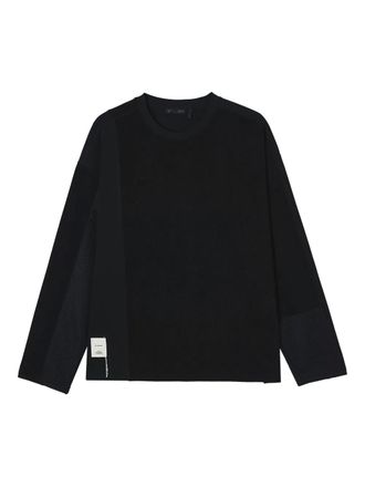 Five CM ribbed panelled T-shirt - Black