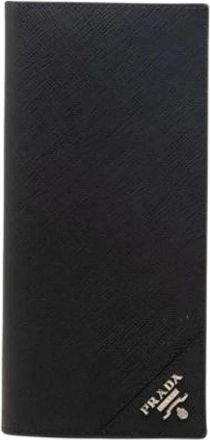 Prada Pre-owned Wallets, female, Black, Size: ONE SIZE Pre-owned Vintage Long Wallet (Bi-fold)