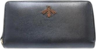 Gucci Pre-owned Vintage Wallet - Dames - Vintage Accessoires - Zwart - ONE Size - Leer - Vintage