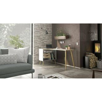 Dmora Escritorio Katherine, 2 Cajones, 81x145.1x75.8h Cm Blanco