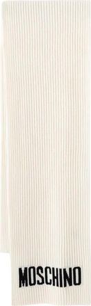 Moschino Logo Sjaal - Heren - Wintersjaals - Beige - ONE Size - Wol - Accessoires