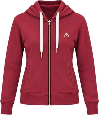Moose Knuckles Felpa - Dames - Vesten met rits - Rood - S - Hoodies & sweatvesten