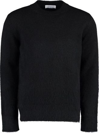 Off-white Truien & Vesten, Heren, Zwart, M, Wol, Geribbelde Mohair Blend Trui