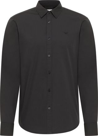 Mustang Langarmhemd MUSTANG Herren Style Canton, Herren, Gr. XXL, US-Gr&ouml;ssen, schwarz (schwarz 4188), Popeline, 100% Baumwolle, unifarben, slim fit, Hemden La
