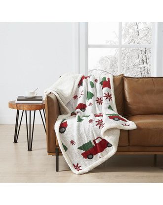 Truly Soft Cozy Tree & Truck Throw