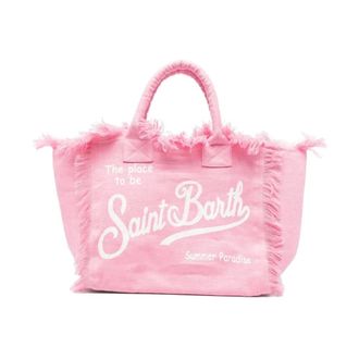 MC2 Saint Barth Tote Bags, female, Pink, Size: ONE SIZE Vanity Canvas Tote