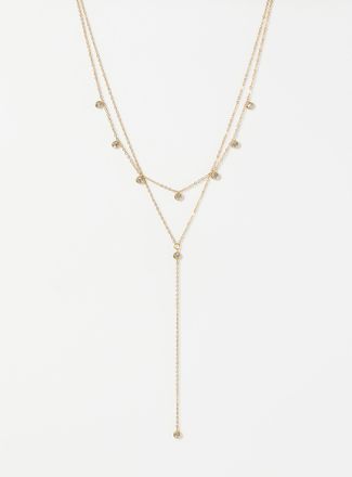 Simons Womens Two-row rhinestone chain