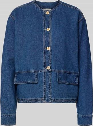 Christian Berg Regular Fit Leinenjacke in Denim-Optik in Jeansblau Melange, Gr&ouml;&szlig;e 34