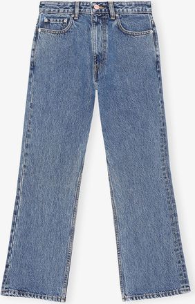 Ganni Blue Betzy Cropped Jeans - Size 24W/32L Cotton
