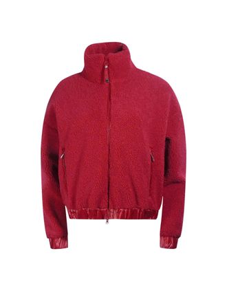 Parajumpers Womens Parajumpers Zip Up Fleece Red Oversized Sweatshirt - Size: 10/8