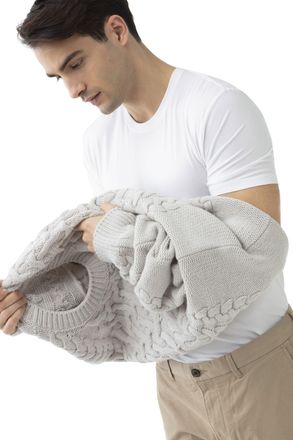 Mey T-Shirt MEY Hybrid, Herren, Gr. 6XL, weiss (wei&szlig;), Jersey, Obermaterial: 57% Baumwolle, 38% Polyester, 5% Elasthan, k&ouml;rpernah h&uuml;ftlang, Rundhals, Shir