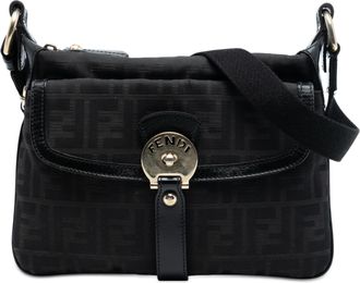 Fendi Pre-owned Womens Zucca Canvas Chef Zip Crossbody - Black Textile - One Size