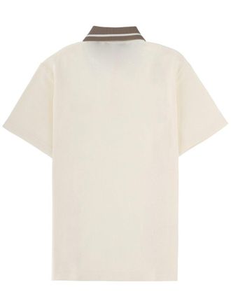 Versace Jeans Couture Patch Logo Cotton Polo Shirt - Ivory