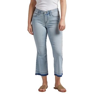 Jag Jeans Eloise Womens 10/25 Beach Blue Raw Hem Cropped Bootcut Leg FROG145