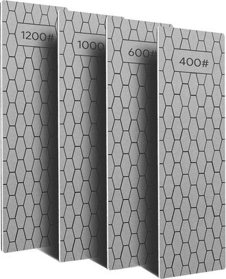 OEM Juego De 4 Placas De Afilado De Diamante, Piedra De Afilar Con Patr&oacute;n De Panal, 400/600/100