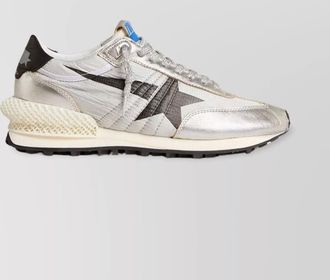 Golden Goose metallic panelled low-top sneakers