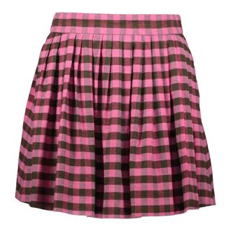 Kenzo Short Skirts, female, Pink, Size: XS Pleated Mini Skirt with Pockets