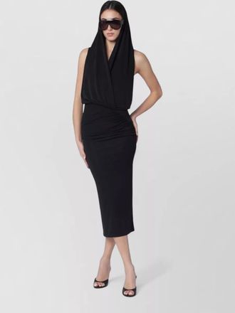 Andamane annie hooded midi dress open back