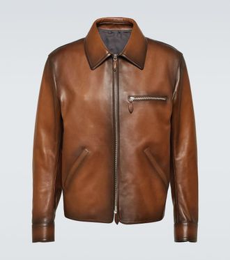 Berluti Patina 1 Jour leather blouson jacket