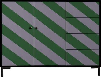 Really Nice Things Aparador bajo 2 puertas 4 cajones mdf estampado