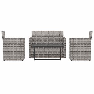 vidaXL Vidaxl Set Divani Da Esterno 4 Pz Con Cuscini In Polyrattan