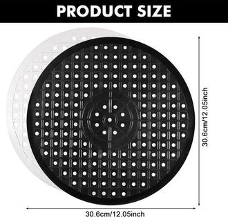 No Brand Adecuado Para Alfombrilla De Fregadero, Encimera, Accesorios De Silicona, Protector Redondo Peque&ntilde;o Para Lavabo, Antideslizante, Negro Y Blanco