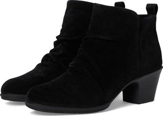 COMFORTIVA Brandy Boots Womens Black Suede Block Heel Ankle Bootie VER065