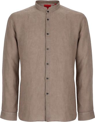 HUGO BOSS HMR Elvory - Heren - Casual Overhemden - Bruin - L - Overhemden