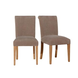 Robin des Bois Sillas de comedor elegantes y contempor&aacute;neas de madera marr&oacute;n glaseado