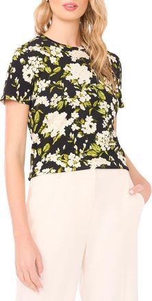 Ted Baker Willow Floral Jersey T-Shirt in Rich Black at Nordstrom, Size X-Small