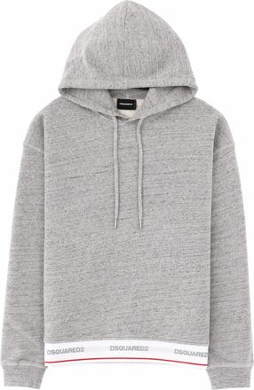 Dsquared2 Cotton Logo Band Hem Hoodie