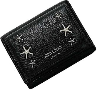 Jimmy Choo London Black Leather Wallet (Tri-Fold) (Pre-Owned)