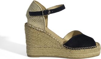 Desa Woman Slip-Ons - Suede Upper, Leather Lining, Wedge Heel, Buckle Closure, Breathable | Dark Blue - 37