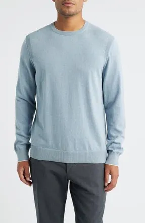 Jack Victor Grassi Crewneck Cotton & Cashmere Sweater in Light Blue at Nordstrom Rack, Size Xx-Large