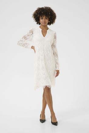 Culture Jurk A-shape Spring Gardenia white