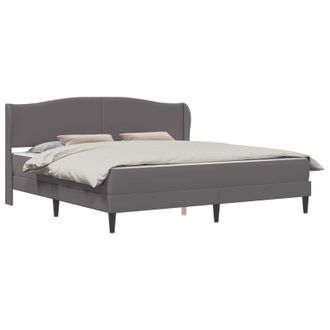vidaXL Estructura De Cama Gris 180 X 200 Cm Cuero Sint&eacute;tico Vidaxl