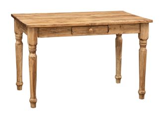 Biscottini International Biscottini - Mesa Escritorio De Estilo Country De Madera Maciza De Tilo Acabado Con Efecto Natural